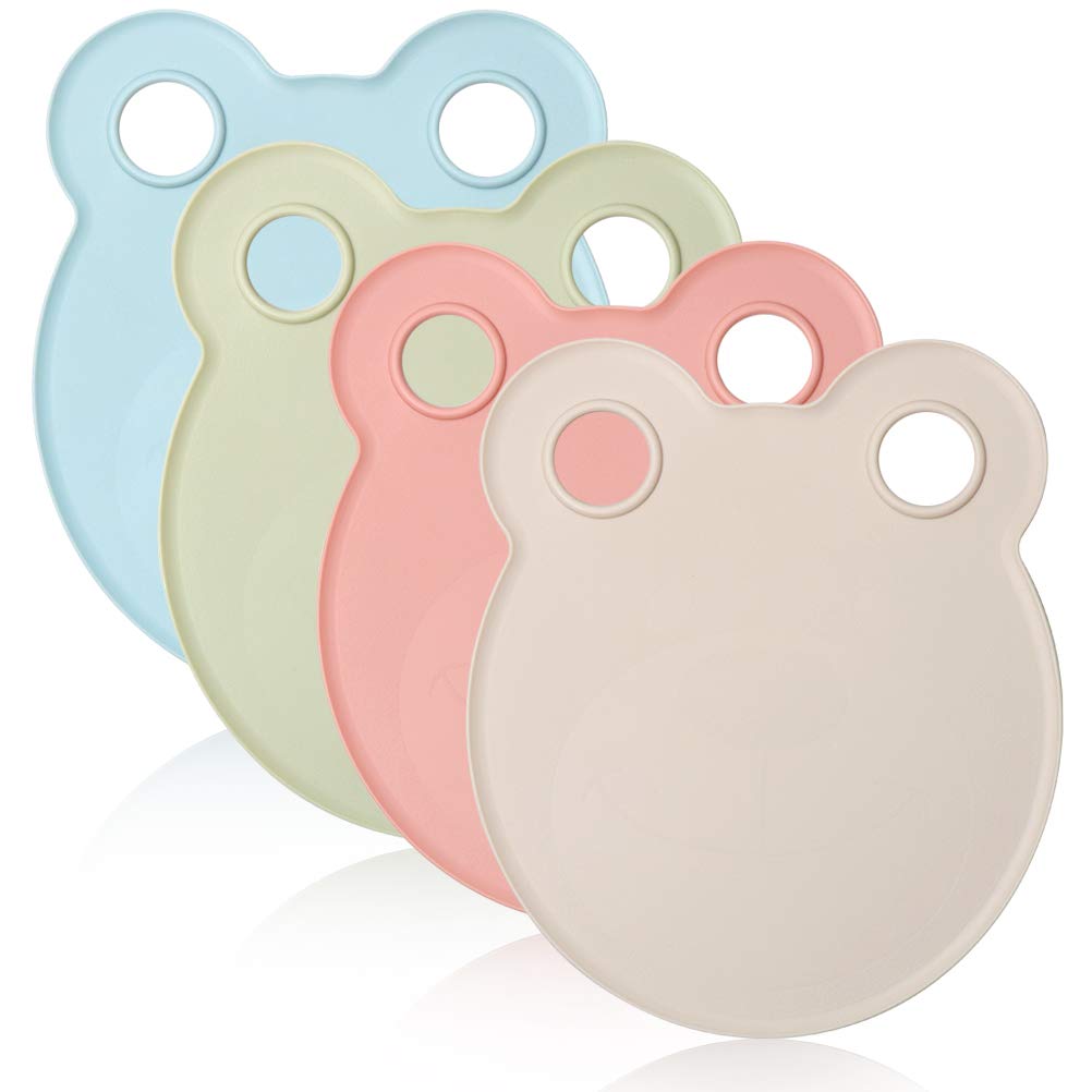 Image 0 of Small Cutting Board Set of 4 - Plastic Color Coded Chopping Boards for Fruit, He