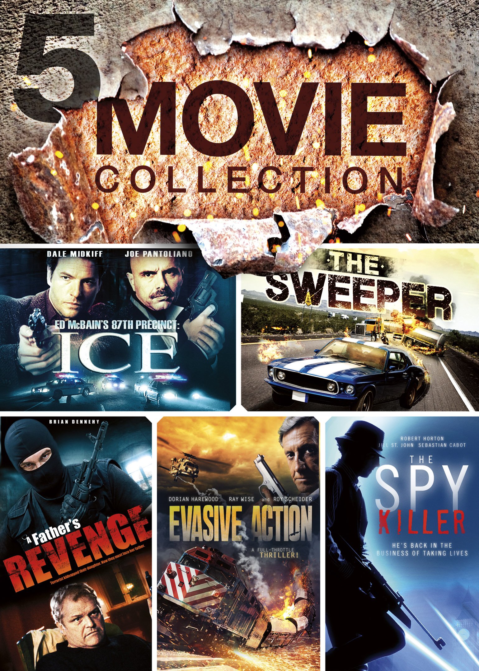 Image 0 of 5-Movie Action Collection V.3: Evasive Action / The Spy Killer / A Father's Reve