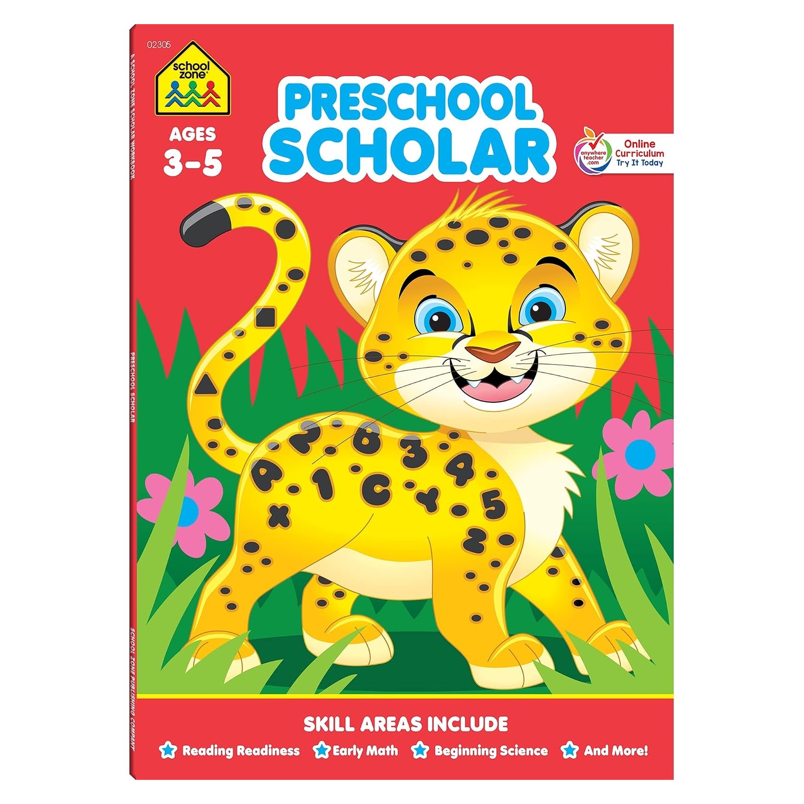 Image 0 of School Zone - Preschool Scholar Workbook - 64 Pages, Ages 3 to 5, Preschool to K
