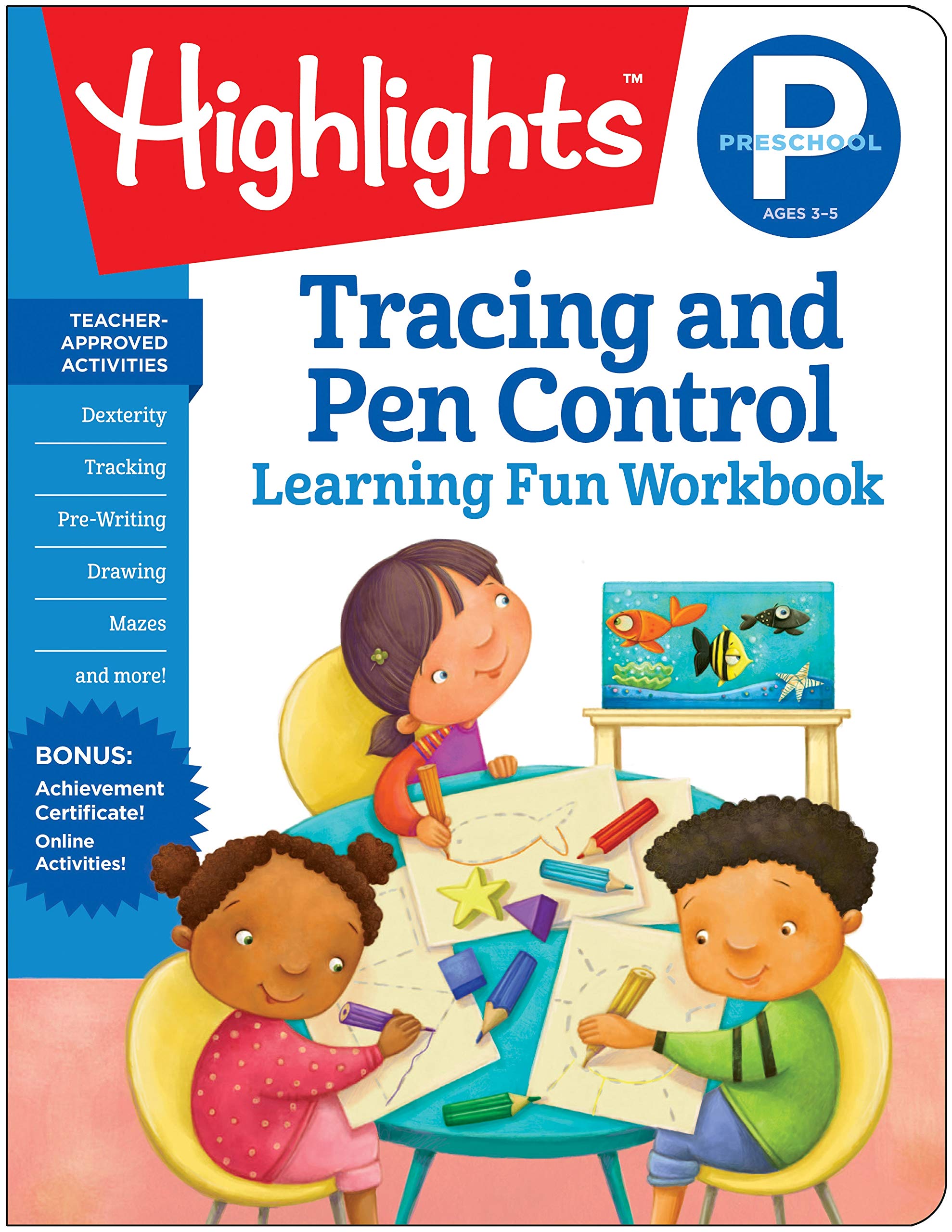 Image 0 of Preschool Tracing and Pen Control (Highlights Learning Fun Workbooks)