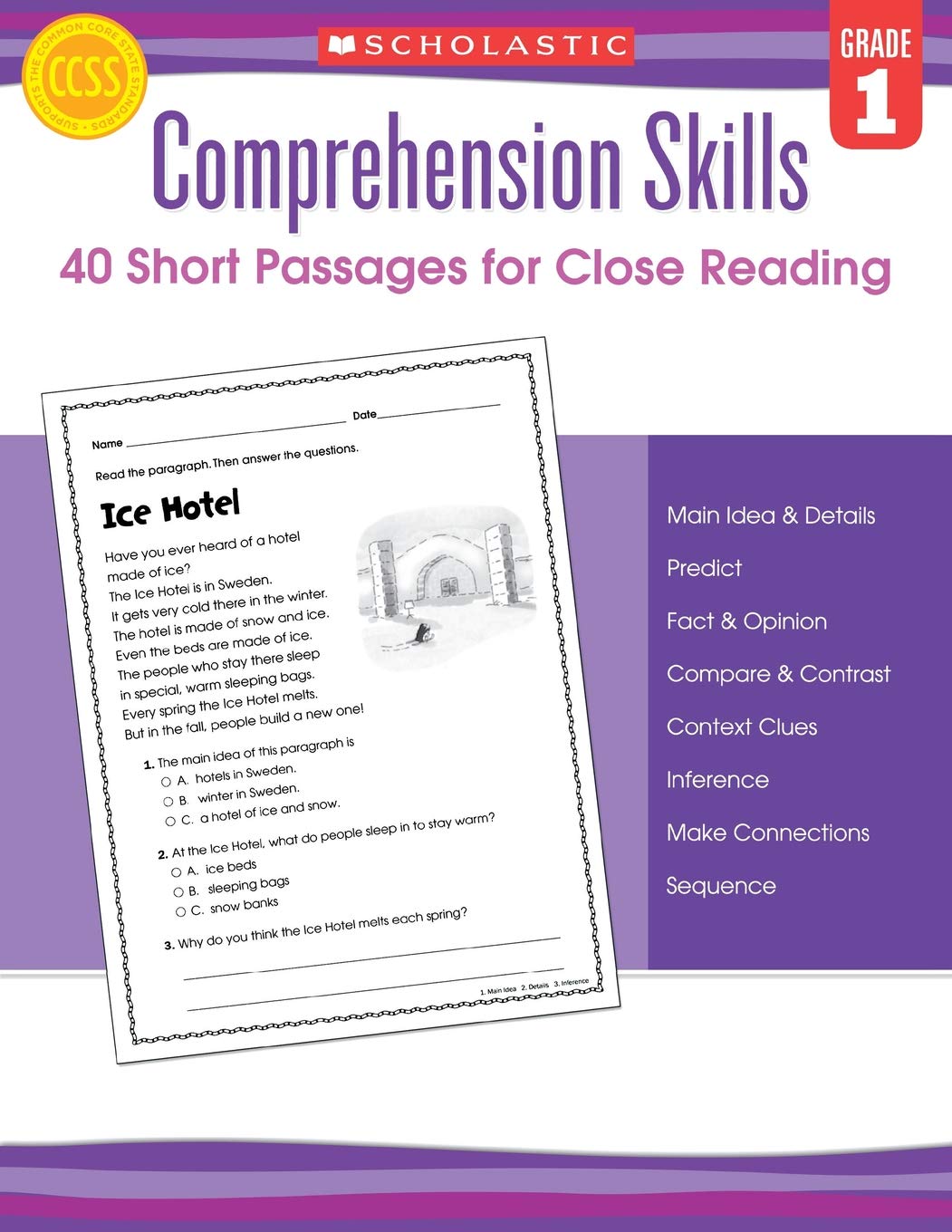 Image 0 of Comprehension Skills: Short Passages for Close Reading: Grade 1