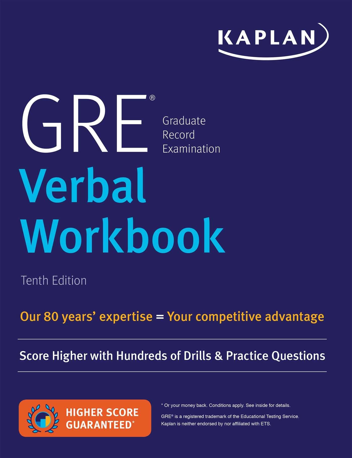 Image 0 of GRE Verbal Workbook: Score Higher with Hundreds of Drills & Practice Questions (