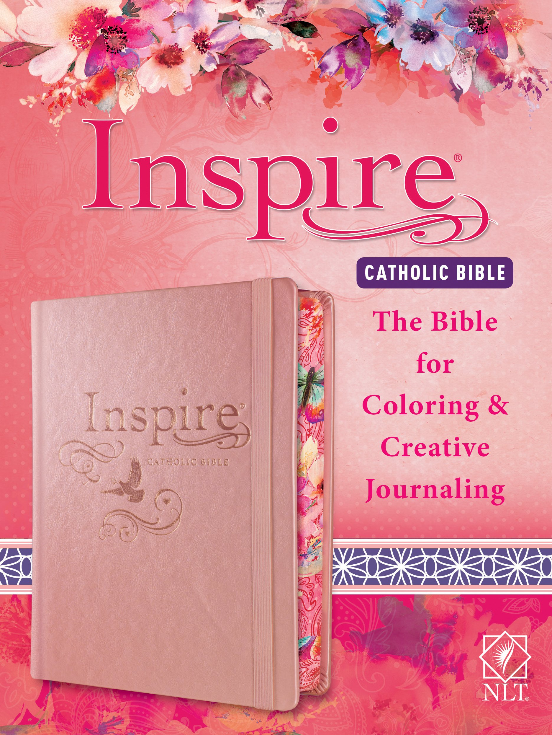 Image 0 of Inspire Catholic Bible NLT (Hardcover LeatherLike, Rose Gold): The Bible for Col